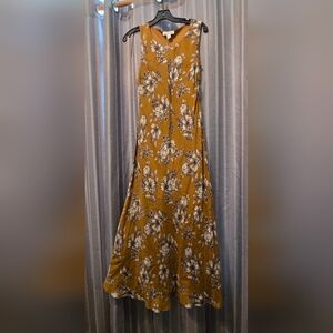 Coldwater Creek 100% silk floral maxi dress, size 6